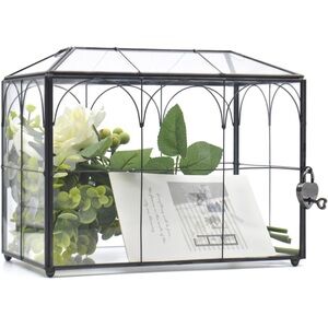 Glass Card Box with Lock